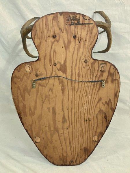 Large Mounted Antler Rack with Mirror