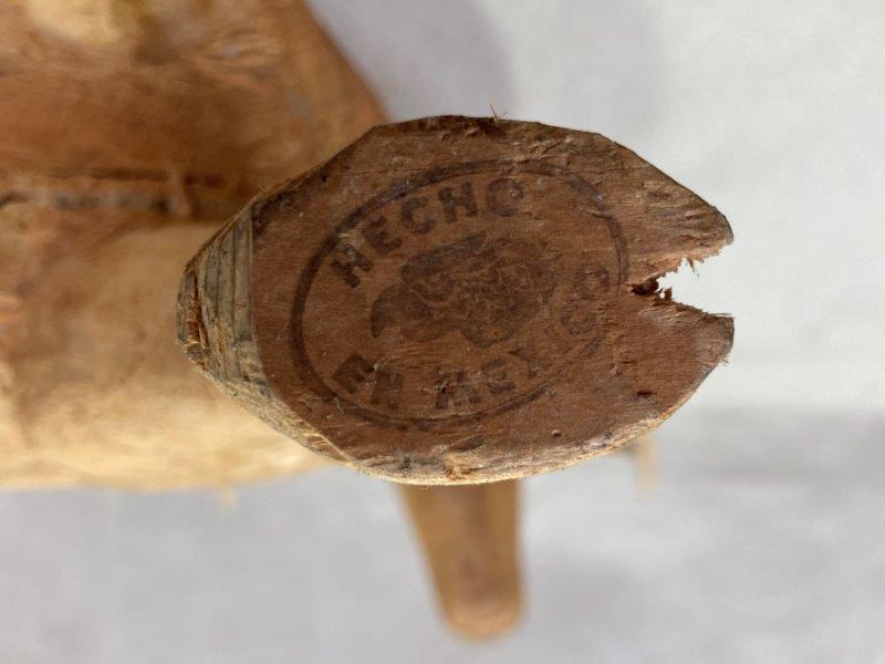 Carved Folk Art Buck with Applied Antlers