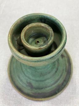 Shearwater Pottery Vase and Candlestick