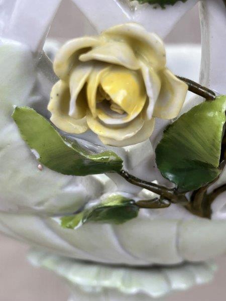 Dresden Style Porcelain Figural Compote Centerpiece