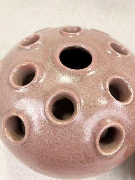 Group of Three W.J. Gordy Art Pottery Flower Frogs