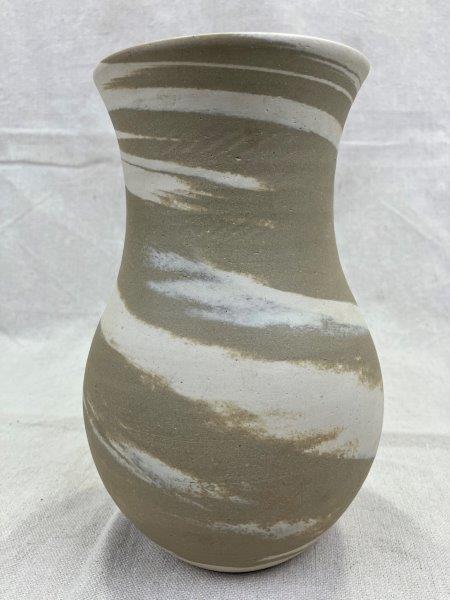 Large W.J. Gordy Swirl Art Pottery Vase