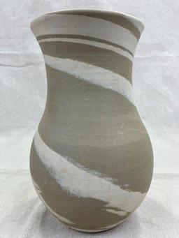 Large W.J. Gordy Swirl Art Pottery Vase
