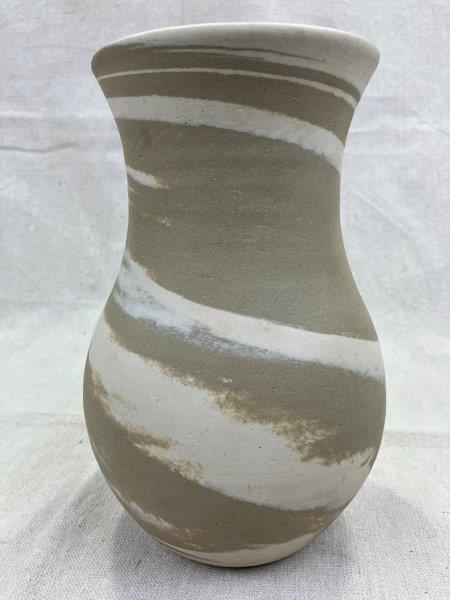 Large W.J. Gordy Swirl Art Pottery Vase