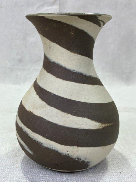 Group of Three W.J. Gordy Swirl Vases
