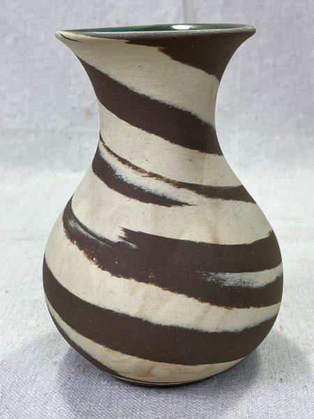 Group of Three W.J. Gordy Swirl Vases