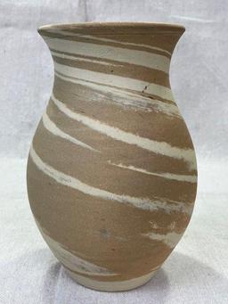 Group of Three W.J. Gordy Swirl Vases