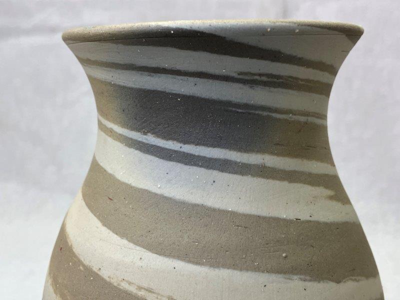 Group of Three W.J. Gordy Swirl Vases