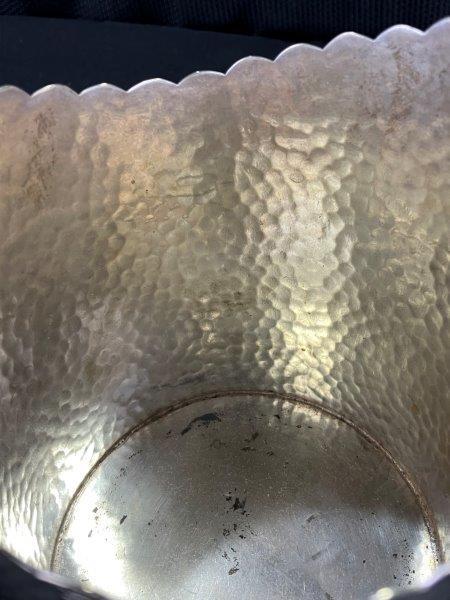 James Dixon Hammered Silverplate Wine Coaster