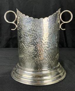 James Dixon Hammered Silverplate Wine Coaster