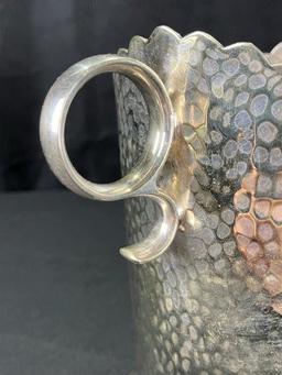 James Dixon Hammered Silverplate Wine Coaster