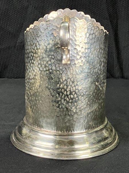 James Dixon Hammered Silverplate Wine Coaster