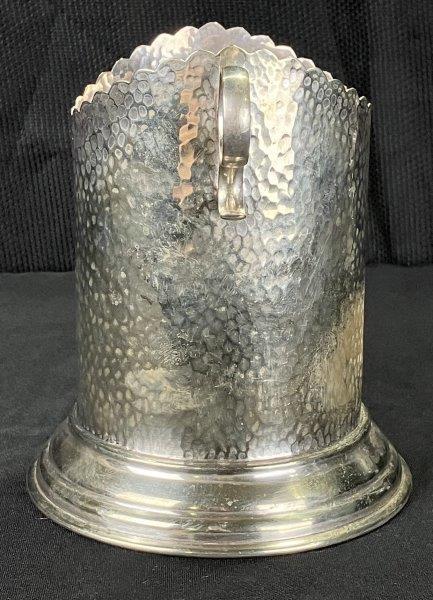 James Dixon Hammered Silverplate Wine Coaster
