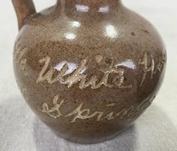 Group of Three W.J. Gordy Miniature Souvenir Pottery Pieces