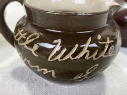 Group of Three W.J. Gordy Miniature Souvenir Pottery Pieces