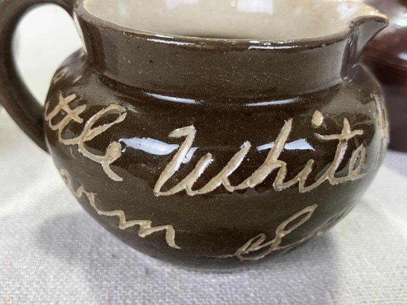 Group of Three W.J. Gordy Miniature Souvenir Pottery Pieces