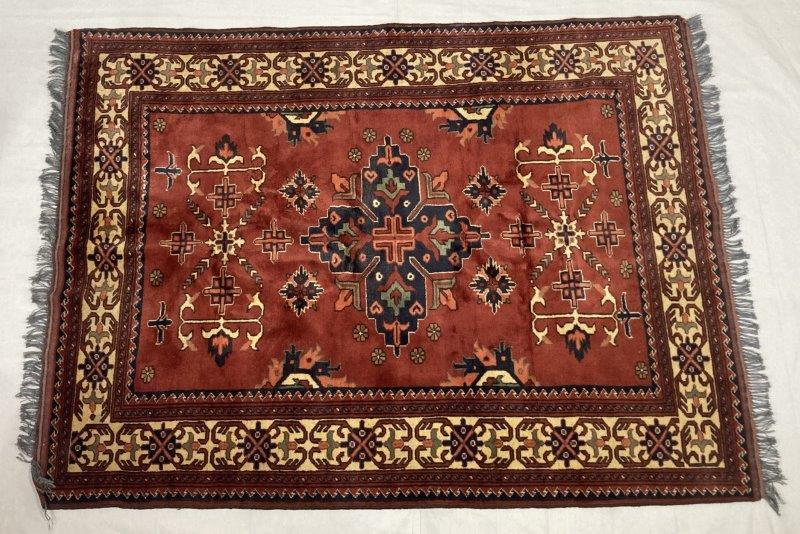 Hand-Knotted Turkman Persian Rug