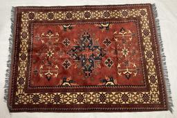 Hand-Knotted Turkman Persian Rug