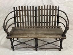 Old Hickory Style Bentwood Bench
