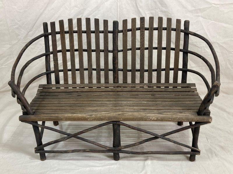 Old Hickory Style Bentwood Bench