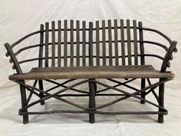 Old Hickory Style Bentwood Bench