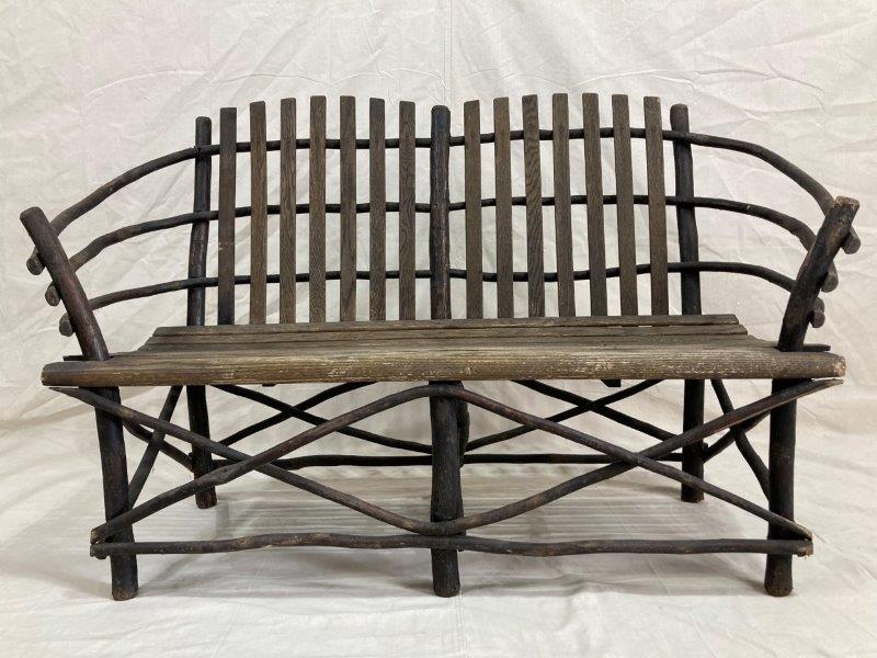 Old Hickory Style Bentwood Bench