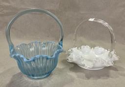 Two Fenton Glass Baskets