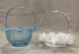 Two Fenton Glass Baskets