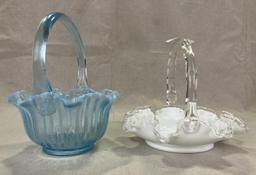 Two Fenton Glass Baskets