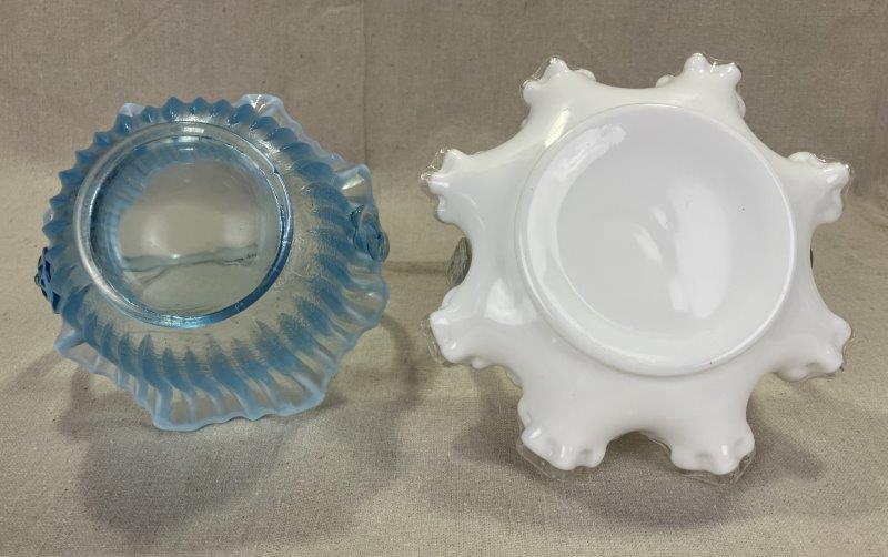 Two Fenton Glass Baskets