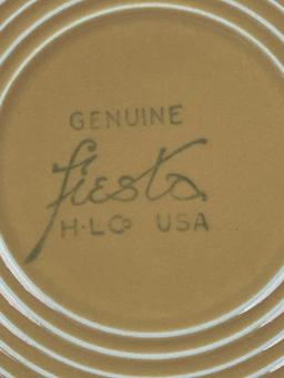 Set of Seven Fiesta Ware Mustard Plates