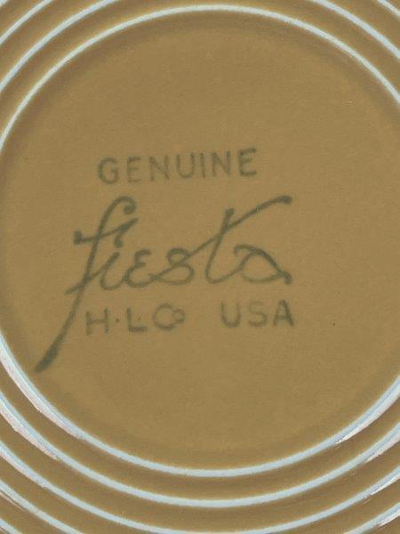 Set of Seven Fiesta Ware Mustard Plates