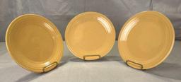 Set of Seven Fiesta Ware Mustard Plates