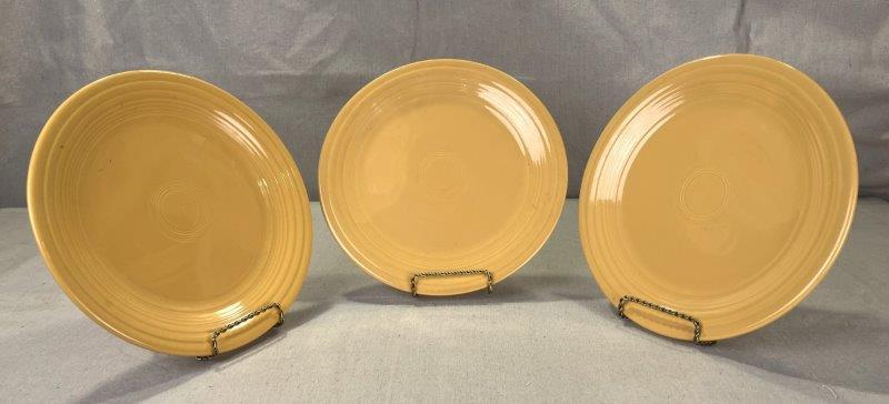 Set of Seven Fiesta Ware Mustard Plates