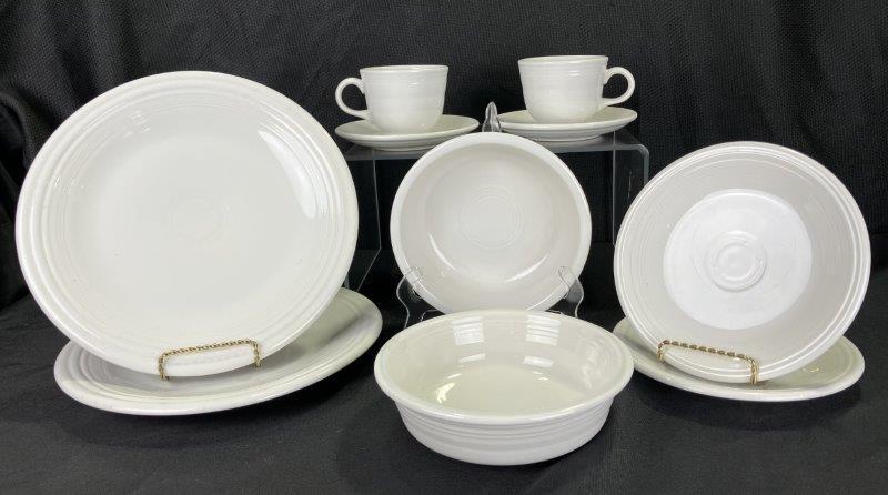 Fiestaware Teacups, Saucers, and Assorted Dinnerware