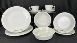 Fiestaware Teacups, Saucers, and Assorted Dinnerware