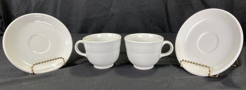 Fiestaware Teacups, Saucers, and Assorted Dinnerware