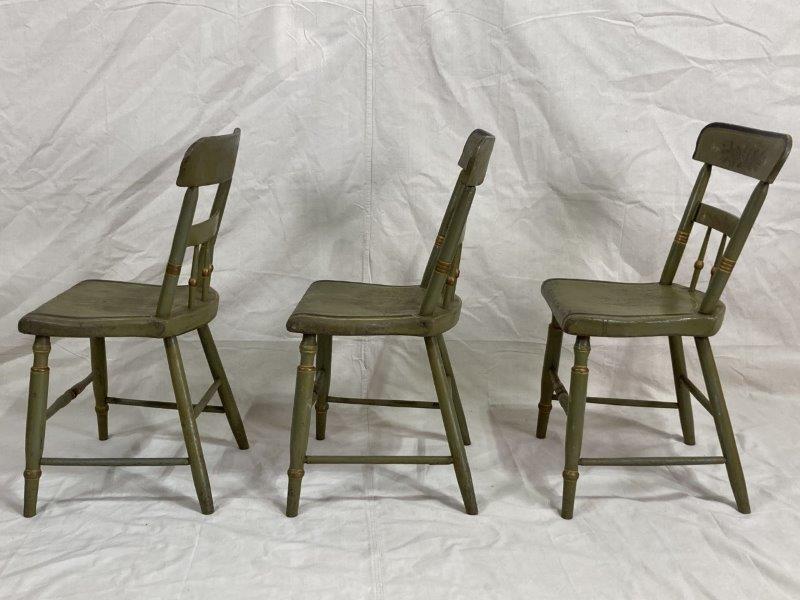 Group of Five Polychromed Fancy Chairs
