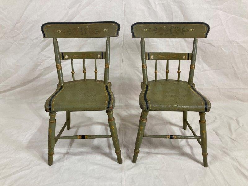 Group of Five Polychromed Fancy Chairs