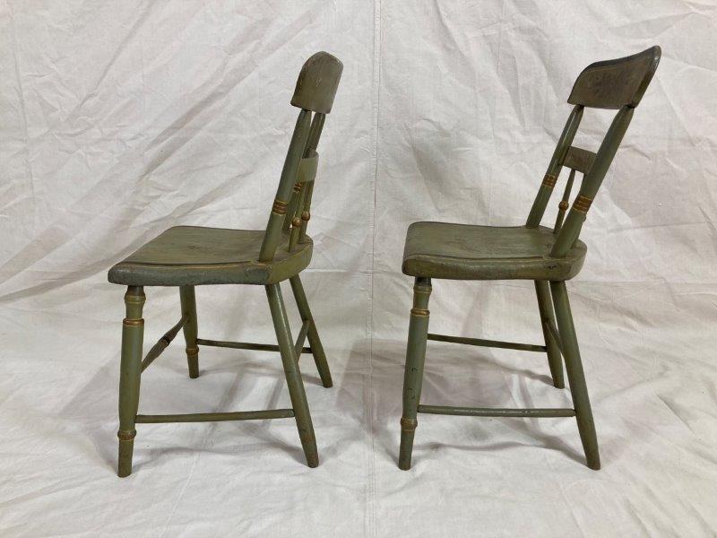 Group of Five Polychromed Fancy Chairs
