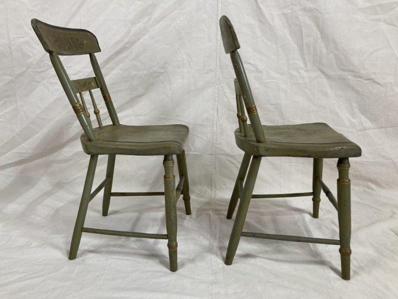 Group of Five Polychromed Fancy Chairs