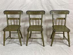 Group of Five Polychromed Fancy Chairs