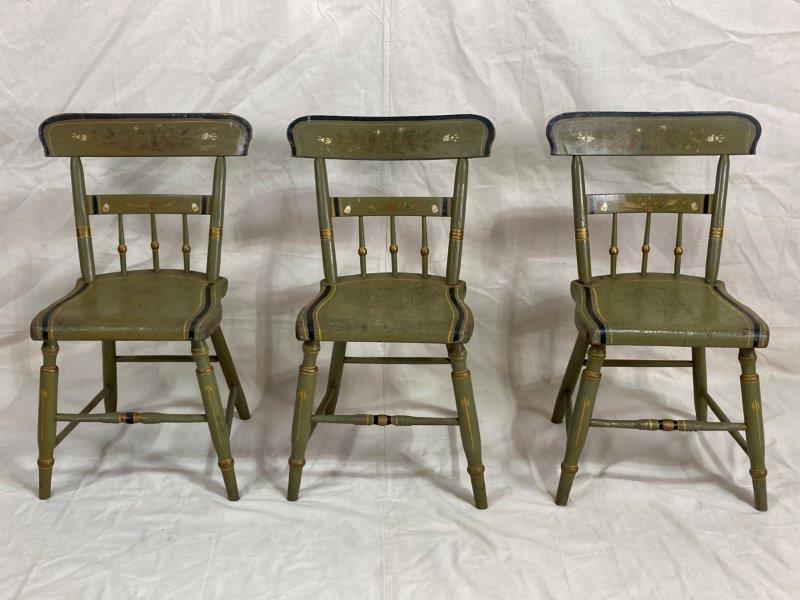 Group of Five Polychromed Fancy Chairs