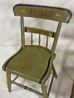 Group of Five Polychromed Fancy Chairs