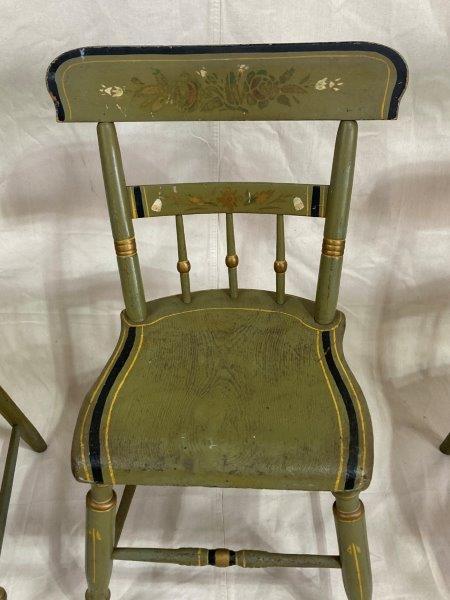Group of Five Polychromed Fancy Chairs
