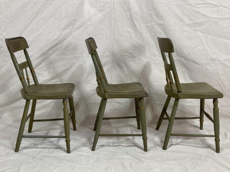 Group of Five Polychromed Fancy Chairs