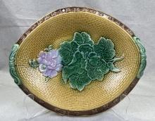 Majolica Platter with Floral Center