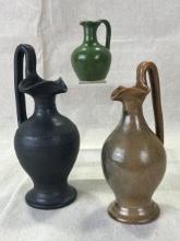Group of Three Gordy Pottery Pitchers