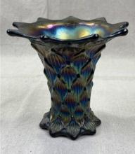 Carnival Glass Vase in Amethyst