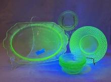 Uranium Depression Glass Dishes